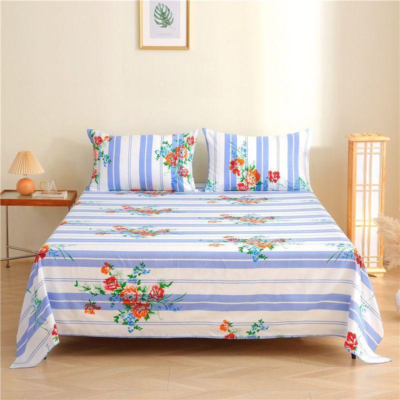 Shanghai Style Vintage Double/Single Thickened Duvet Cover & Bed Sheet, Student Dorm Print, Clearance