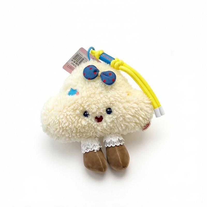 Cute Cloud Plush Toy Pendant With Pp Cotton Fill For Kids Gift Decor