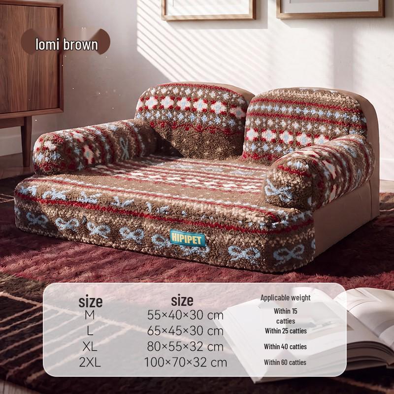 L-shaped Cooling Quilted Dog and Cat Mat with Backrest for All Seasons