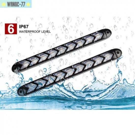 2X 12V 9LED Daytime Running Lights Car Strip DRL Driving Fog Turn Signal Lamp