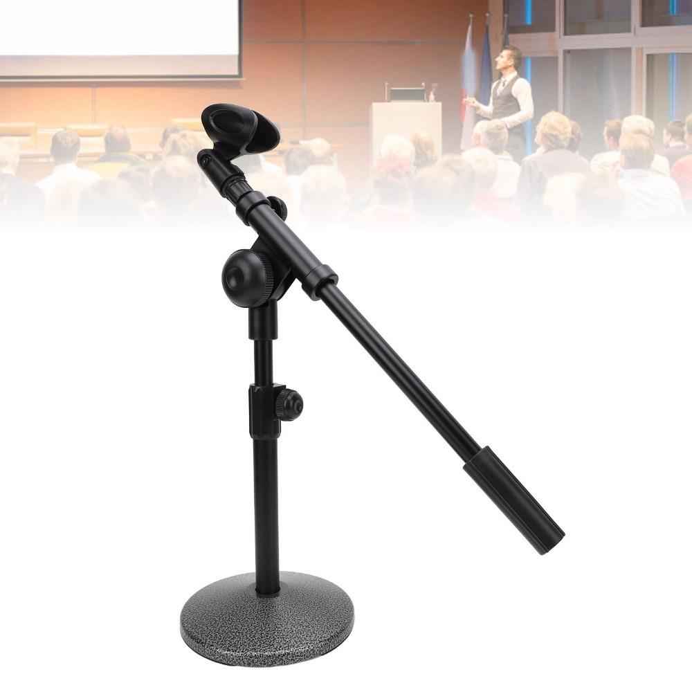 Adjustable Height Angle Desk Microphone Stand Podcast Recording Mic Stand for Live Performance