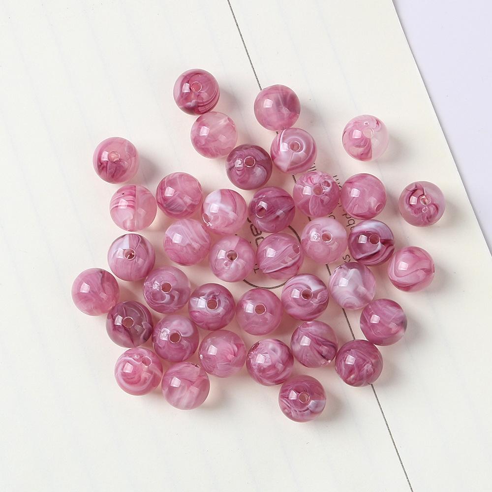 6-12Mm Imitation Natural Stone Acrylic Round Beads Loose Beads Diy Bracelet Necklace Jade Beaded Bracelet Jewelry Accessories