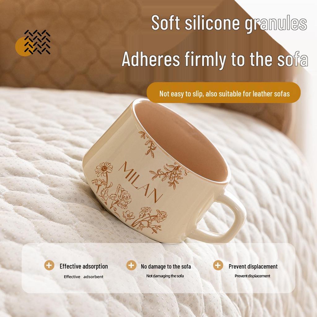 Vysoce kvalitní plyšový polštář na pohovku z mléčného sametu – Novinka Podzim/Zima 2025, Protiskluzový design