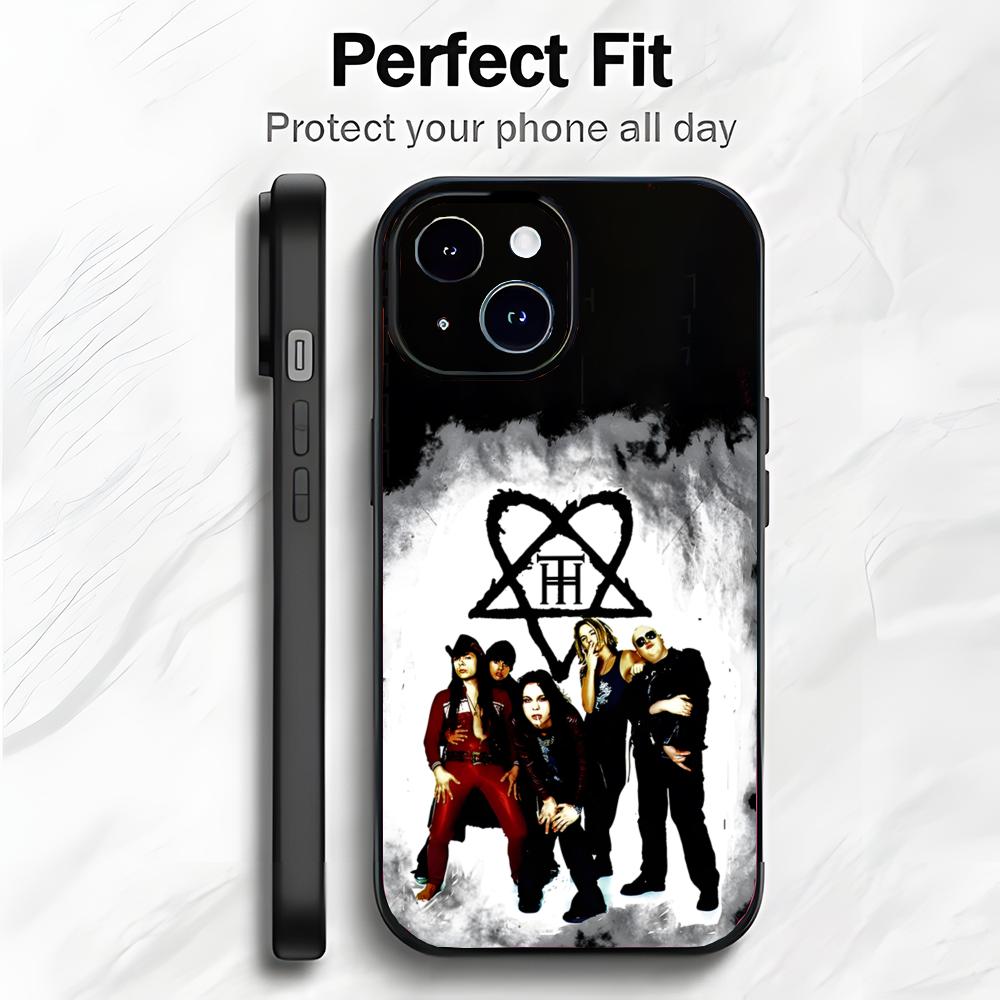 Dark Band HIM H-His Infernal Majesty Phone Case Phone Case Soft Packaging Lightweight For iPhone17 16 15 14 13ProMax
