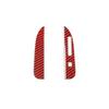 For Ford Mustang 15- Red Carbon Fiber Middle Console Gear Shift Frame 2PCS