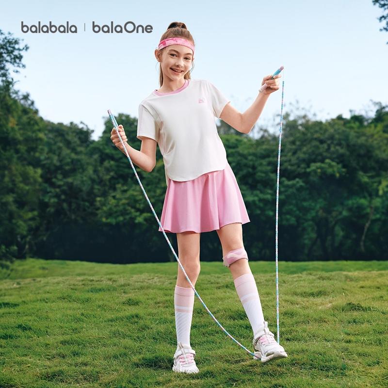 Balabala Girls' Short Sleeve Set
