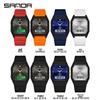 Sanda TEMU Men's Sports Watch: Hot-Selling, Waterproof, Luminous, Thin Square Design, Dual Display, Three Time Zones.