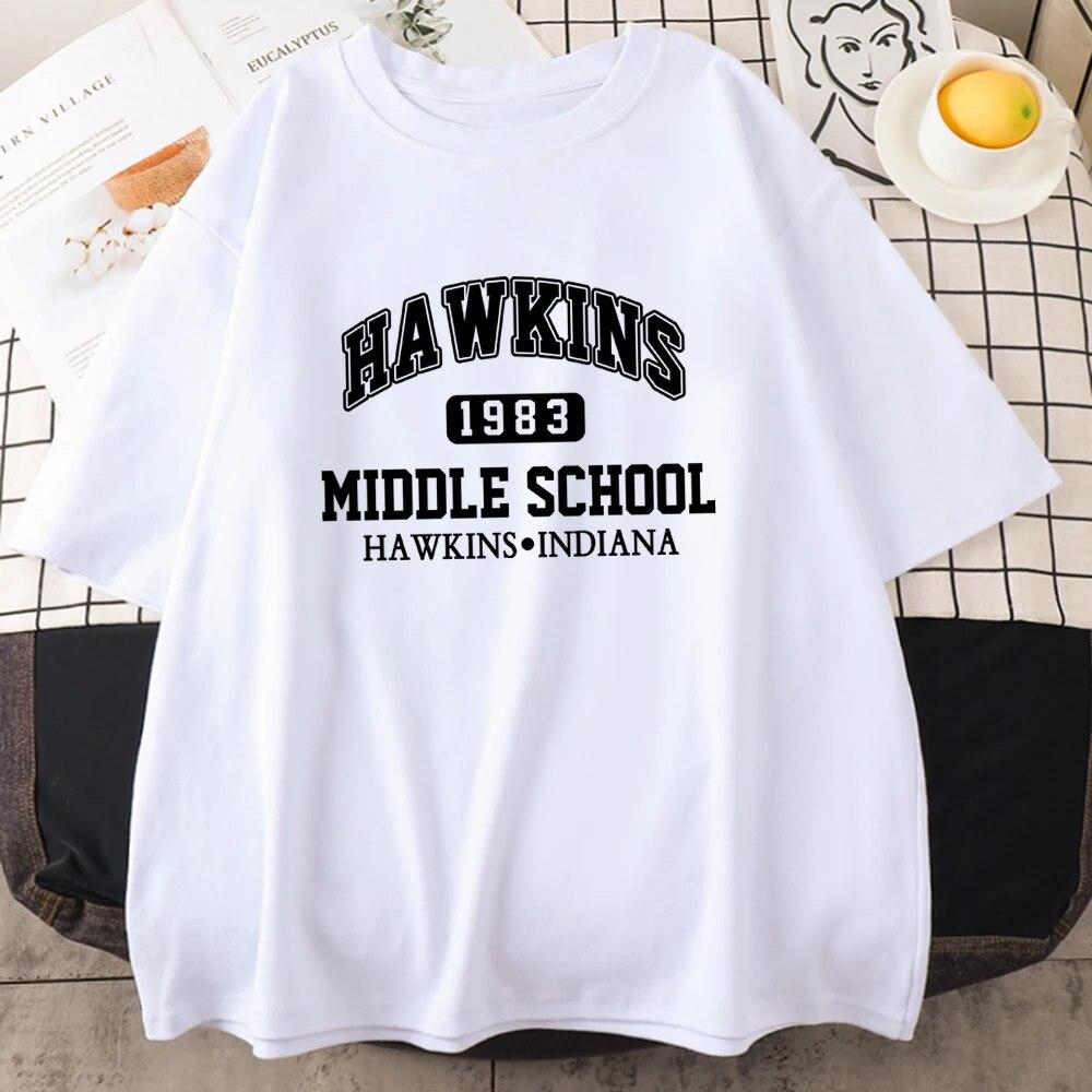 Hot Sale Brand 1983 Print Cotton Short Sleeve For Unisex Vintage Street Hip Hop Tops Oversize Breathable T-Shirts Mans Tee Clothing