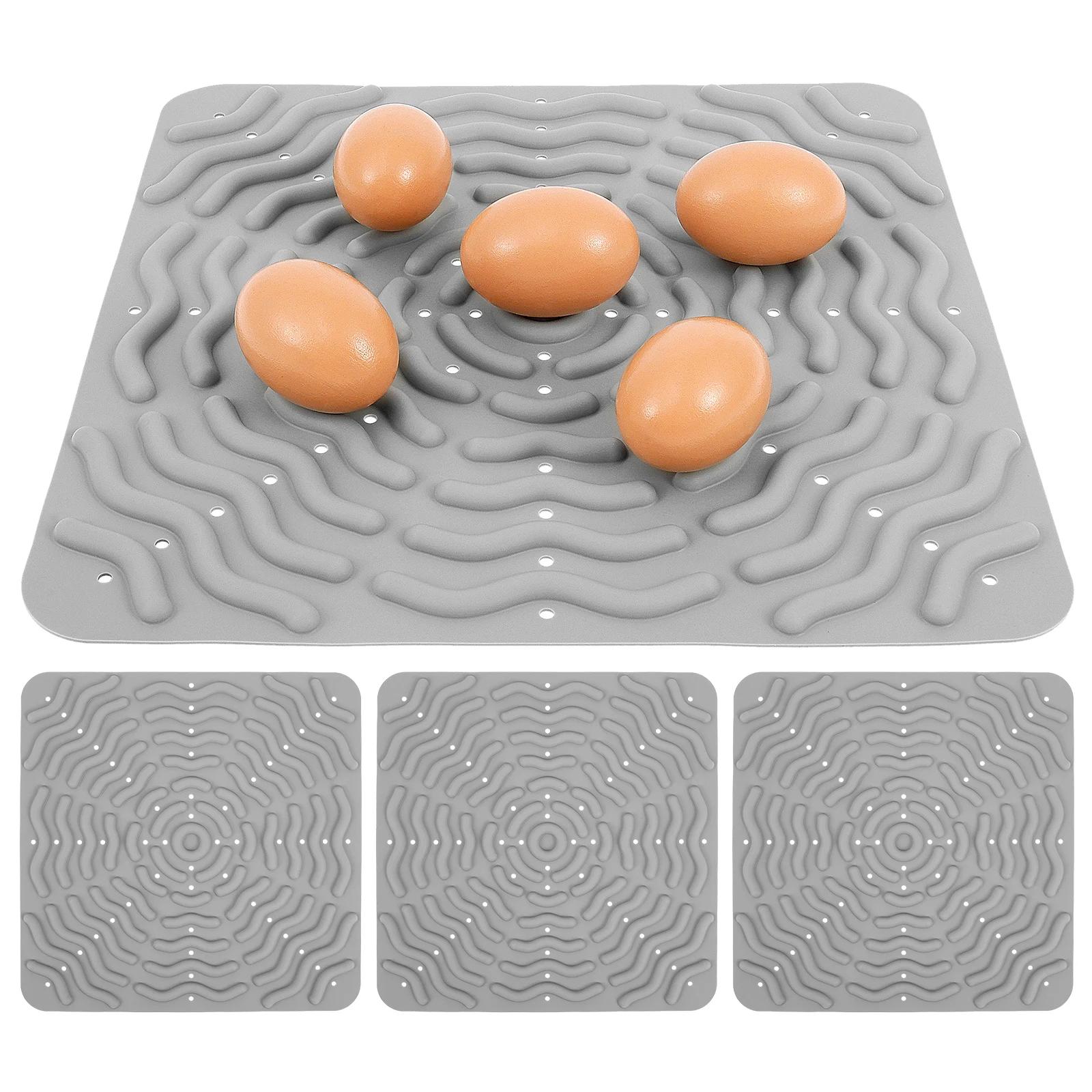 

4Pcs 12inch Silicone Hen Nesting Pad Washable Reusable Soft Nesting Bedding Pad Farm Poultry Laying Egg Mat Chicken accessories