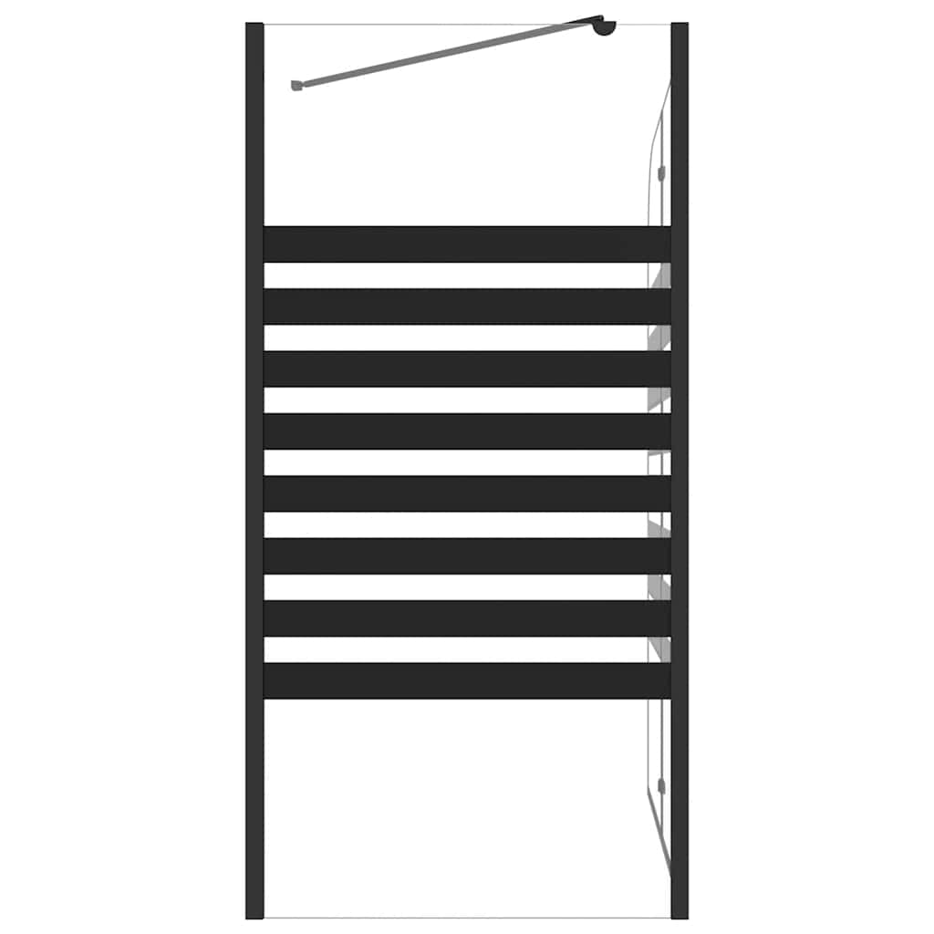 Vidaxl Striped Bathtub Screen, 120X68X130 Cm, Tempered Glass