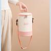 Insulated Cylindrical Lunch Bag Adjustable Shoulder Strap Washable Reusable Thermal Tote 1Pcs for School Office Outdoor Family Outing