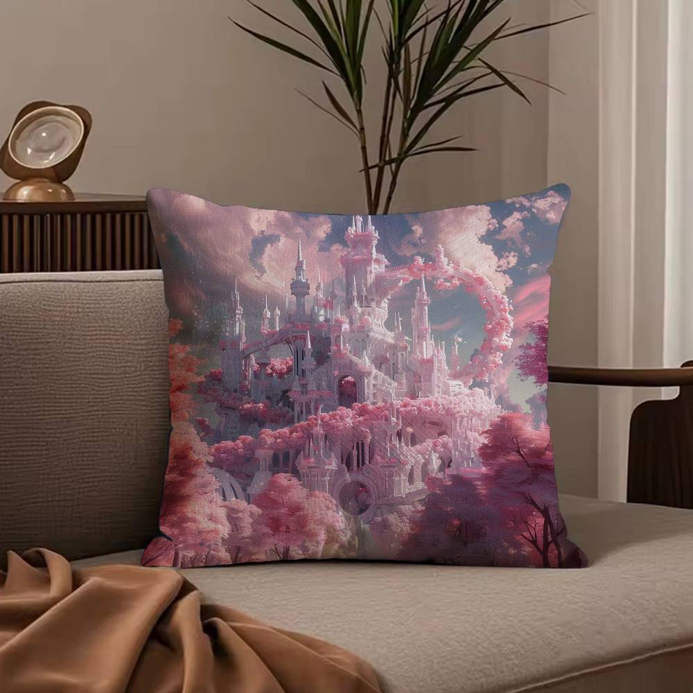 Anime Dreamy Castle Pillow Case null