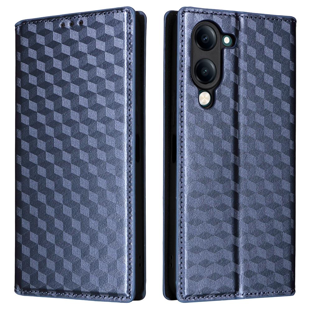 For vivo Y04 4G/Y29s 5G Case Wallet Rhombus Imprinted Leather Phone Cover