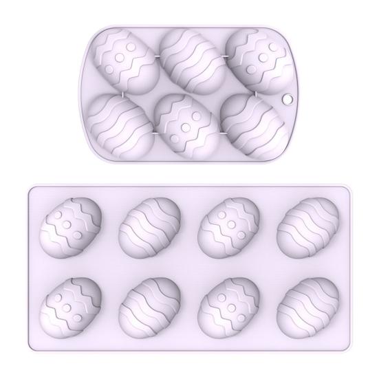 Silikonowa forma na jajka wielkanocne do czekolady, kostek lodu, rękodzieła z żywicy, klasy spożywczej, elastyczne formy jajeczne, łatwe wyjmowanie, produkcja mydła