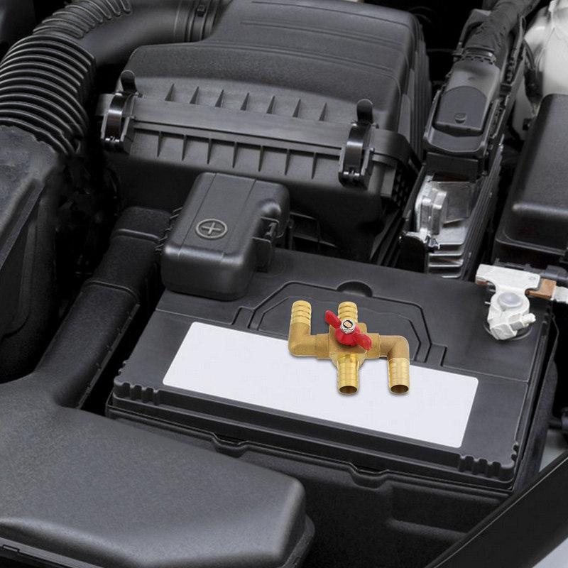 Valvola Acqua Riscaldamento Automobilistica a Quattro Vie Valvola di Controllo Manuale in Rame Solido Kit di Bypass per Radiatore Riscaldamento Auto Aria Condizionata