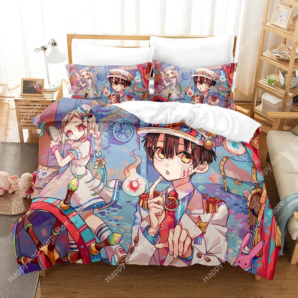 3D Anime Toilet Bound Hanako Kun Bedding SetDuvet Cover Bed Set Quilt Cover PillowcaseKing Queen Twin Size Boys Girls Adults