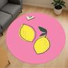 1pc Lemon Citrus Round Chair Mat Area Rug - Non-Slip, Floor Mat for Office, Bedroom, and Indoor Decor C1125043