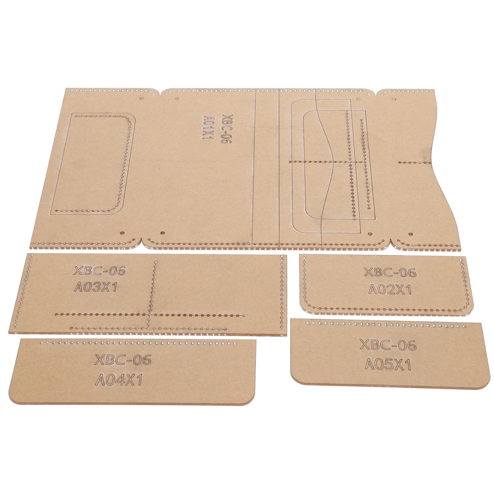 

Акриловый шаблон Выкройка для кожаного ремесла DIY Форма для изготовления кошелька-лонг ручной работы Аксессуары