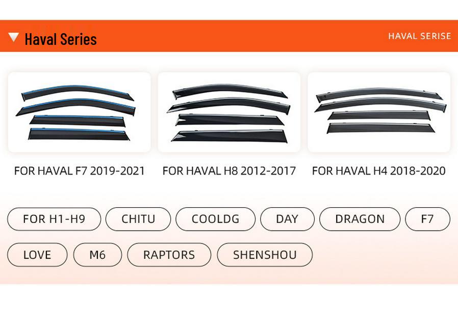 BYD Song Car Rain & Sun Visors - Injection Molded Window Shields for Exterior Modification