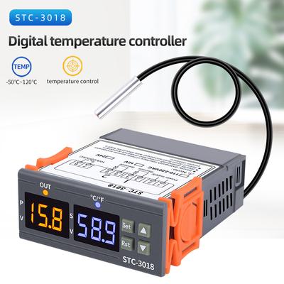 STC-3018 Controlador de Temperatura Digital LED Termostato Termorregulador Incubadora 12V 24V 110~220V Termómetro de Microcomputadora