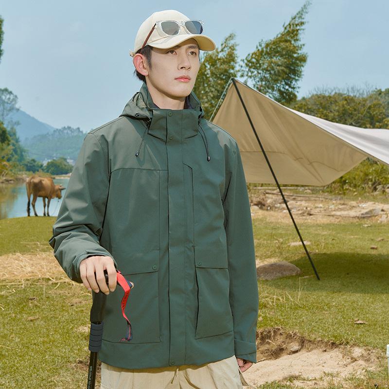 White Duck Down Mountain Down Jacket Three-in-one Jacket Graphene Heat-gathering Zipper Couple Jacket
