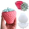 Strawberry Storage Box Silicone Mold Set DIY Fruit Ornaments Candle Jar Molds Plaster Crystal Epoxy Resin Vase Craft Making