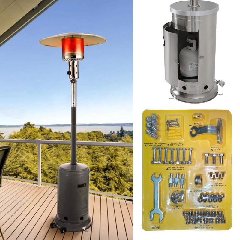 Round Umbrella Stand Up Patios Heater Replacement Base Fixation For Outdoor Heater Heavy Duty Metal Ground