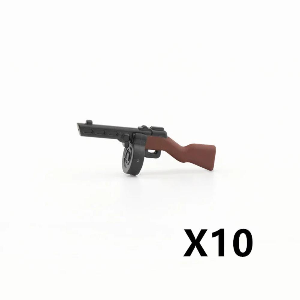 5/10 Zbraně vojáků z 2. světové války Stavebnice Dvoubarevný tisk Stroj Puška Samopal Odstřelovací pušky Vojenské příslušenství Kostky C238