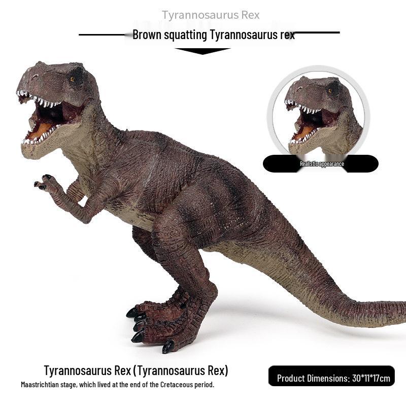 Wild Animal Figurines: Dinosaur, Lion, Tiger, Leopard, T-Rex, Zebra Models