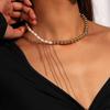 Fashion Pearl Beads Choker Necklaces for Women Girls Chain Tassels Necklace Party Holiday Jewelry Gift