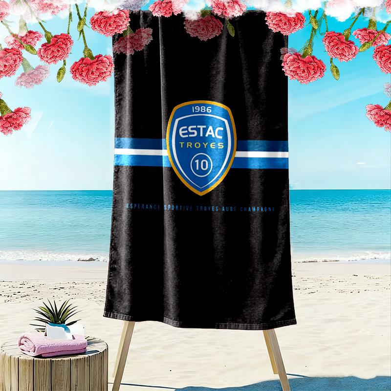 Troyes AC Print Beach Towel, Large Soft Quick Dry Towel for Beach Camping Swimming