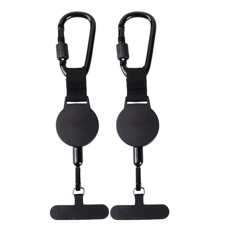 Retractable Anti Theft Smartphone Lanyard Safety Strap Practical Pull-Reel Mobile Phone Lanyard with Carabiner for Outdoor Sport