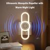 Mosquito Repellent Lamp Silent Operation LED Night Light Ultrasonic Chemical-Free Mosquito Deterrent for Bedroom Living Room Office Kid Pet Safe