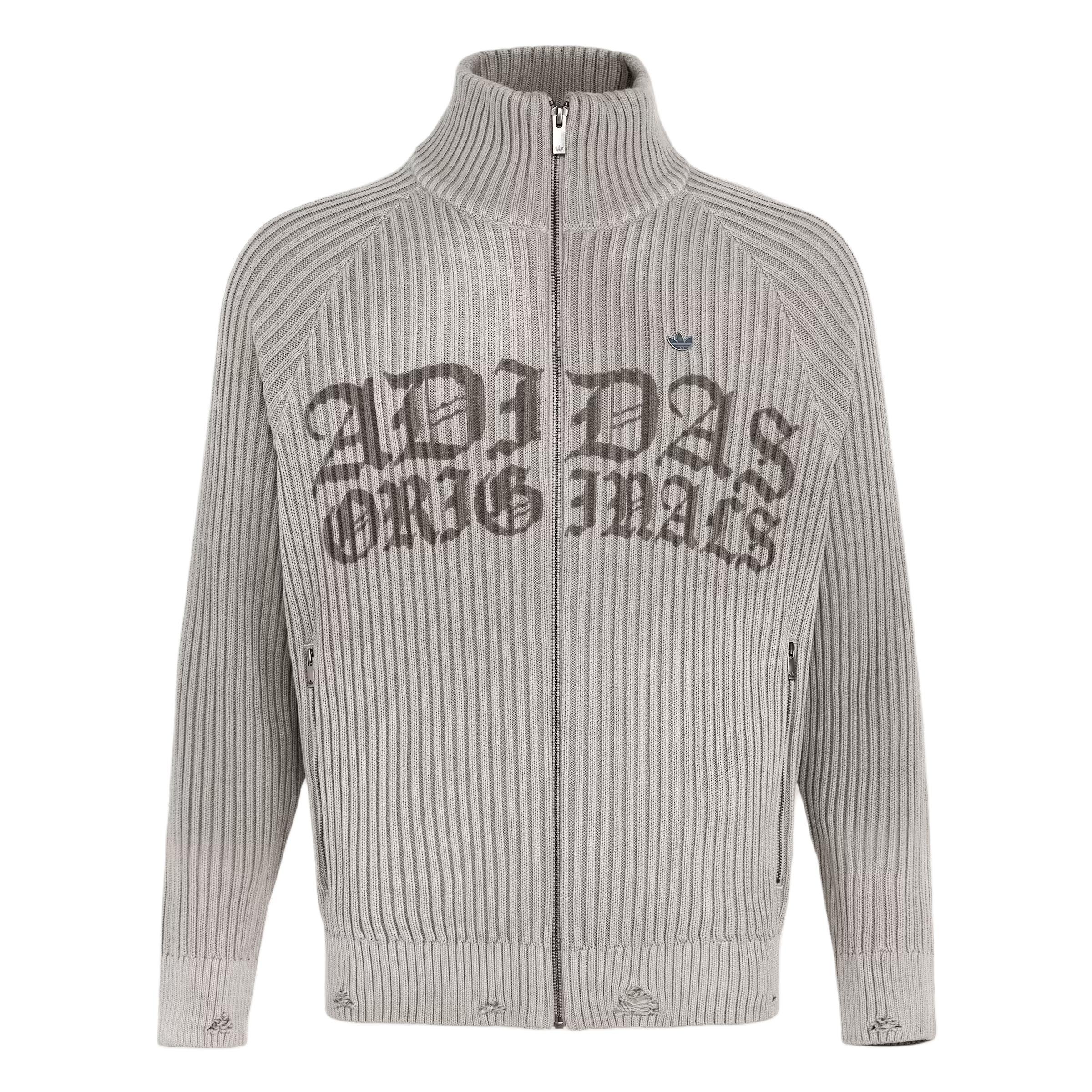 

Adidas Originals Cotton Loose Fit Zip Long Sleeve Knit Sweater Men sweater KR5057 L