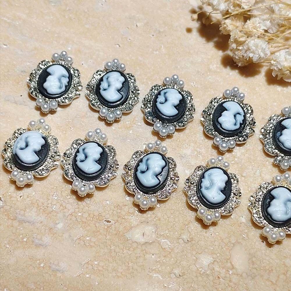 Beauty Head Abstract Beauty Head Ornaments Nail Art Rhinestone Manicure DIY Nail Decoration