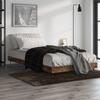 Vidaxl Bed Without Mattress, Smoked Oak, 100X200 Cm