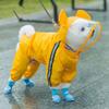Bichon Frise Dog Raincoat: Full-Coverage, Waterproof, Four-Legged with Tail-Connected Design for Medium and Small Dogs