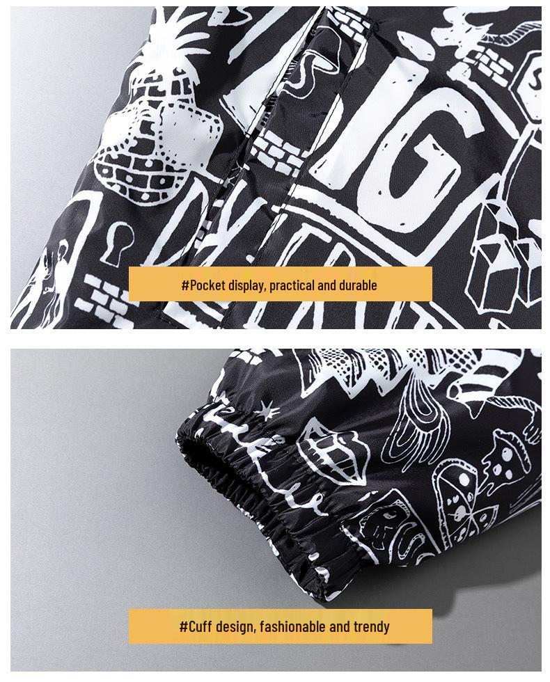 Men's Reversible Reflective Dragon Hoodie - Trendy Loose Fit for Teens