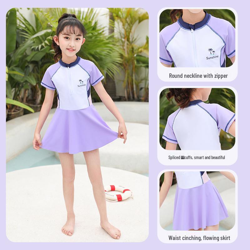 Girls' One-Piece Swimsuit - Cute & Fashionable Swimwear for Kids