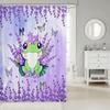 ManCute Frog Kids Shower Curtains,Lavender Flowers Butterfly Romantic Bathroom Curtains for Girls Boys Women,Cartoon Animals