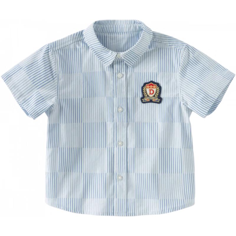

DAVE&BELLA Boys Striped Cotton Short Sleeve Shirt 90cm