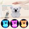 Koala Veilleuse LED enfants - lampe en silicone/lumière baby/lampe de chambre de bébé/lampe de lit - luminosité et couleur réglables