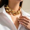 DIEZI Exaggerated CCB Big Chain Chunky Necklace For Women Party Gift Simple Fashion Plastic Statement Choker Necklace Jewelry