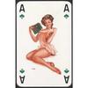 Custom Aluminum Tin Sign Art - Vintage Playing Cards and Women Wall Decor