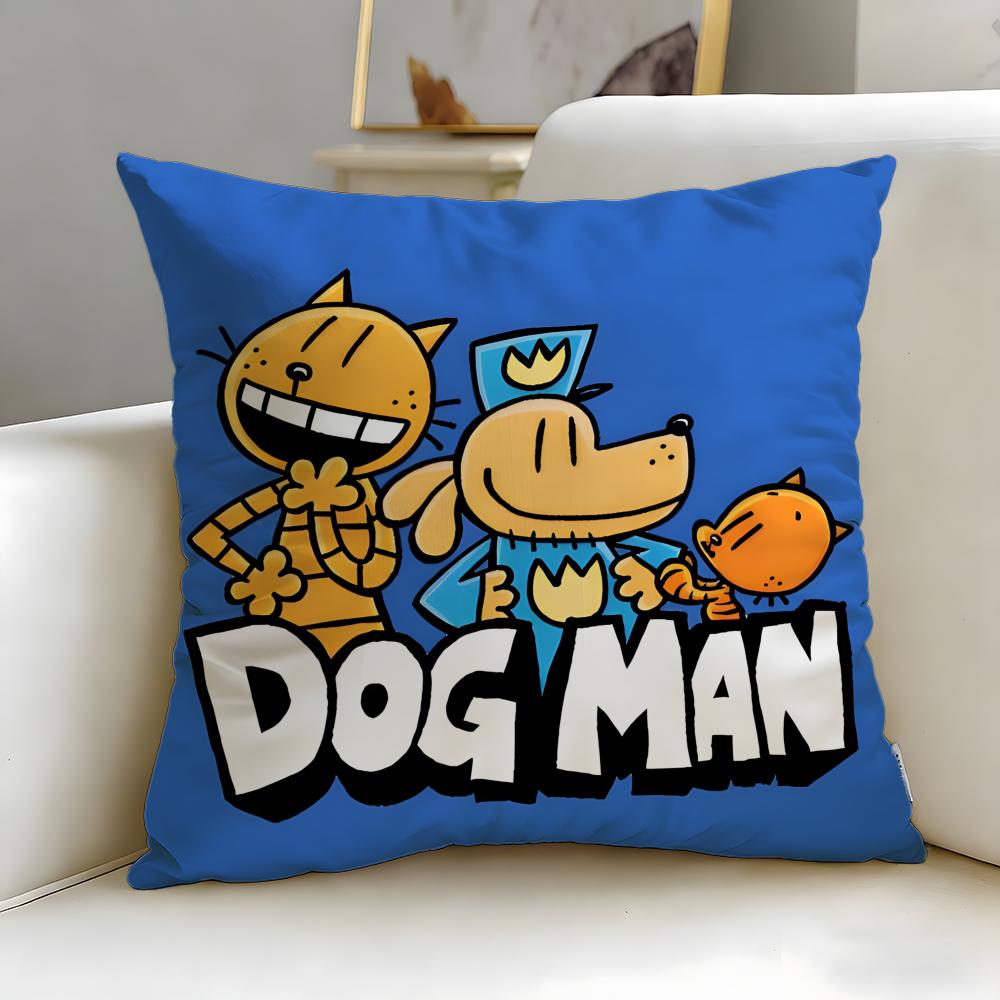 Popularna poszewka na poduszkę z kreskówki Dogman – Miękka i łatwa do prania – Uniwersalna do sofy, łóżka, podróży i biura