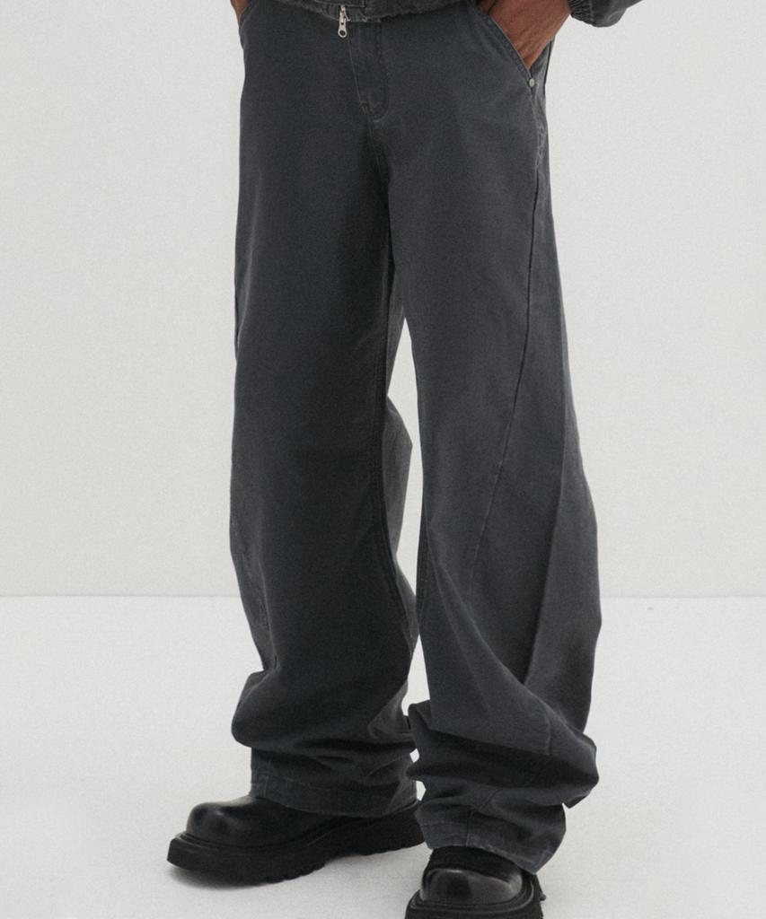 DNSR Curved Chino Pants Charcoal