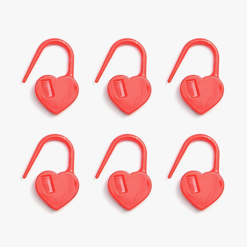 Heart-Shaped Plastic Anti-Slip Stitch Marker Set - 1000 Pieces for Knitting & Sweater Counting