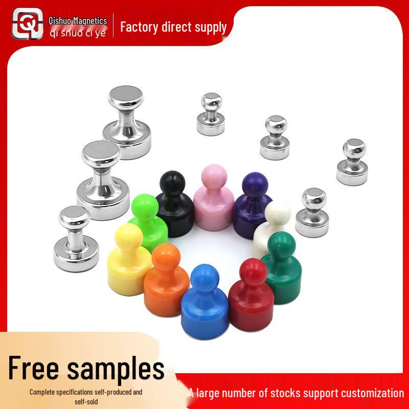 

Настроювані неодимові магніти-кнопки - Сильні магнітні круглі форми, випадкові кольори. 12mm x 20mm Color Random