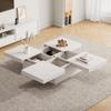 90x90 cm, brown&white – white