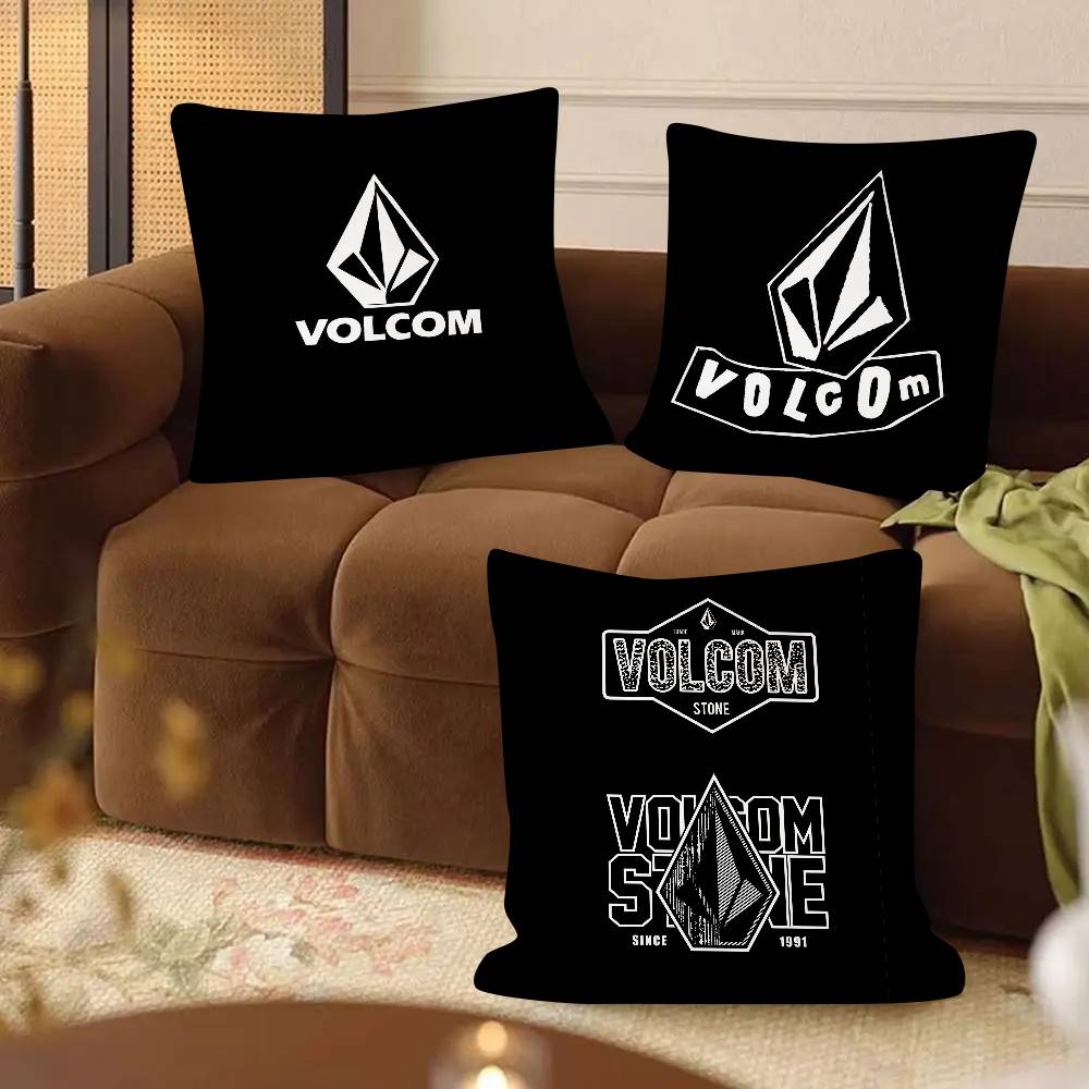 Logo Pillow Case Fashion Square Pillowcase Bedroom Sofa Room Ins V-Volcom Decoration Leisure